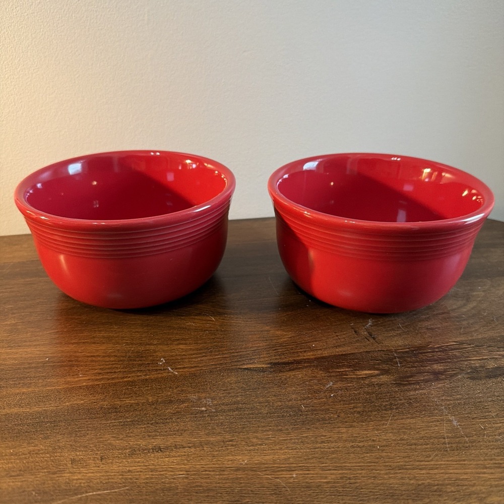 Set Of 2 Fiestaware Scarlet Red Gusto Bowl Chilli, Soup 6" Fiesta HLC